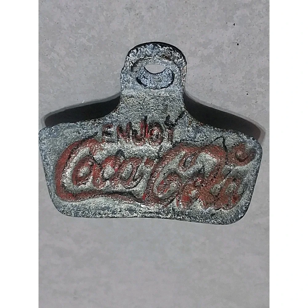Vintage Alan Roberts Cast Iron ENJOY Coca-Cola Wall Mount Bottle Opener